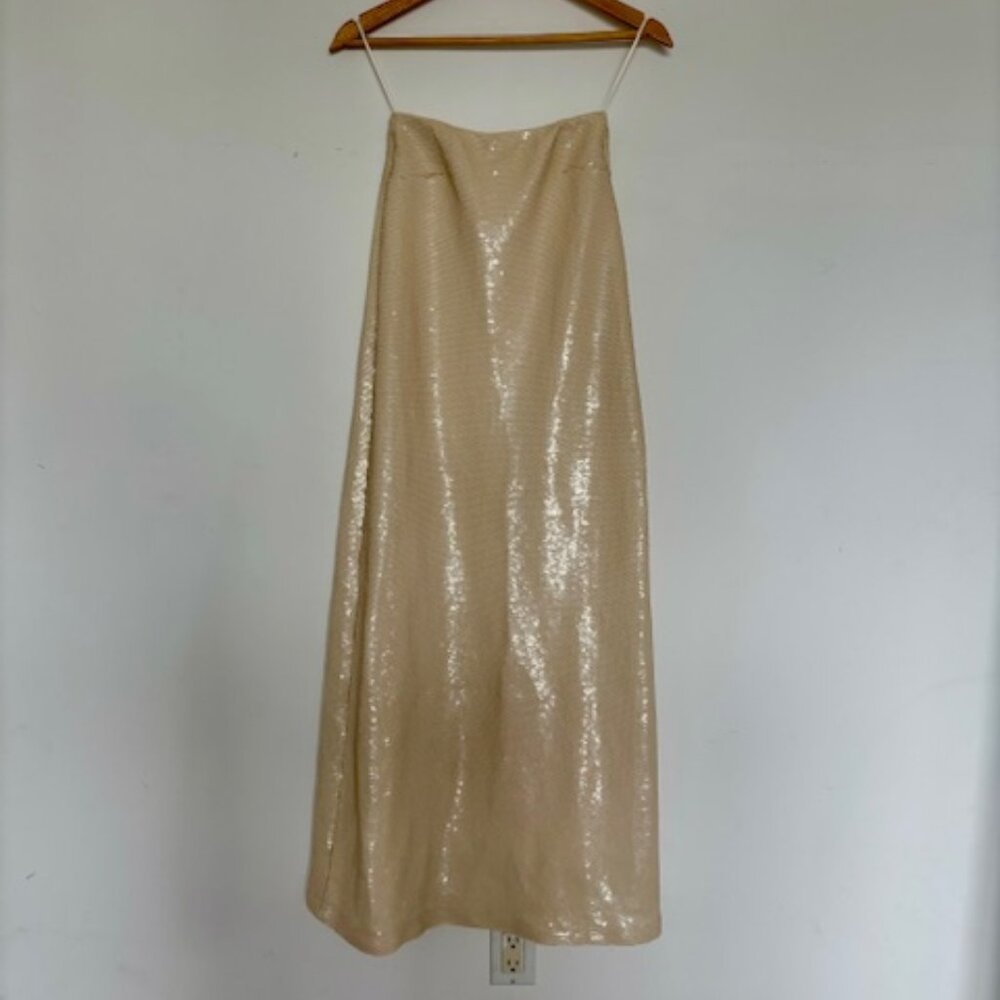 Zara Sequin Strapless Dress